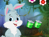 Cute Cartoon Rabbit Escape