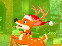 Gleeful Christmas Deer Escape