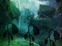 Dark Green Fantasy Forest Escape