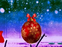 Christmas Red Ball Forest Escape