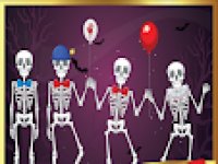 Skeleton Family Escape For Halloween Party
