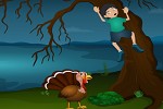Small Boy and Turkey Escape
