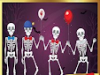 Skeleton Family Escape For Halloween Party