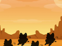 Peacock Escape From Desert