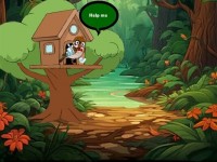 Wounded Bird Trapped Tree House