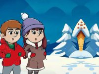 Family Stranded Christmas Snow Land