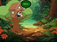 Wounded Bird Trapped Tree House