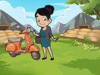Girl Scooty Ran Out Of Fuel